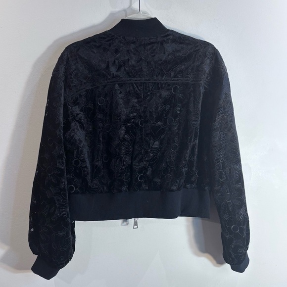 TED BAKER Sz 3 (US L equivalent) Zariya Floral Texture Bomber Lined Jacket - Picture 2 of 11